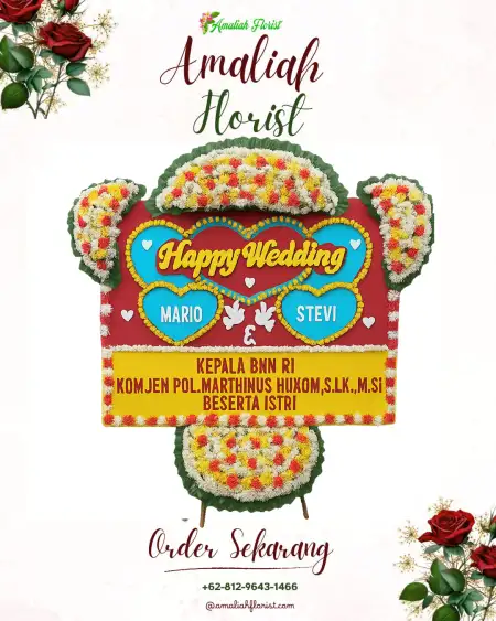 Papan Bunga Pernikahan Kemasan
